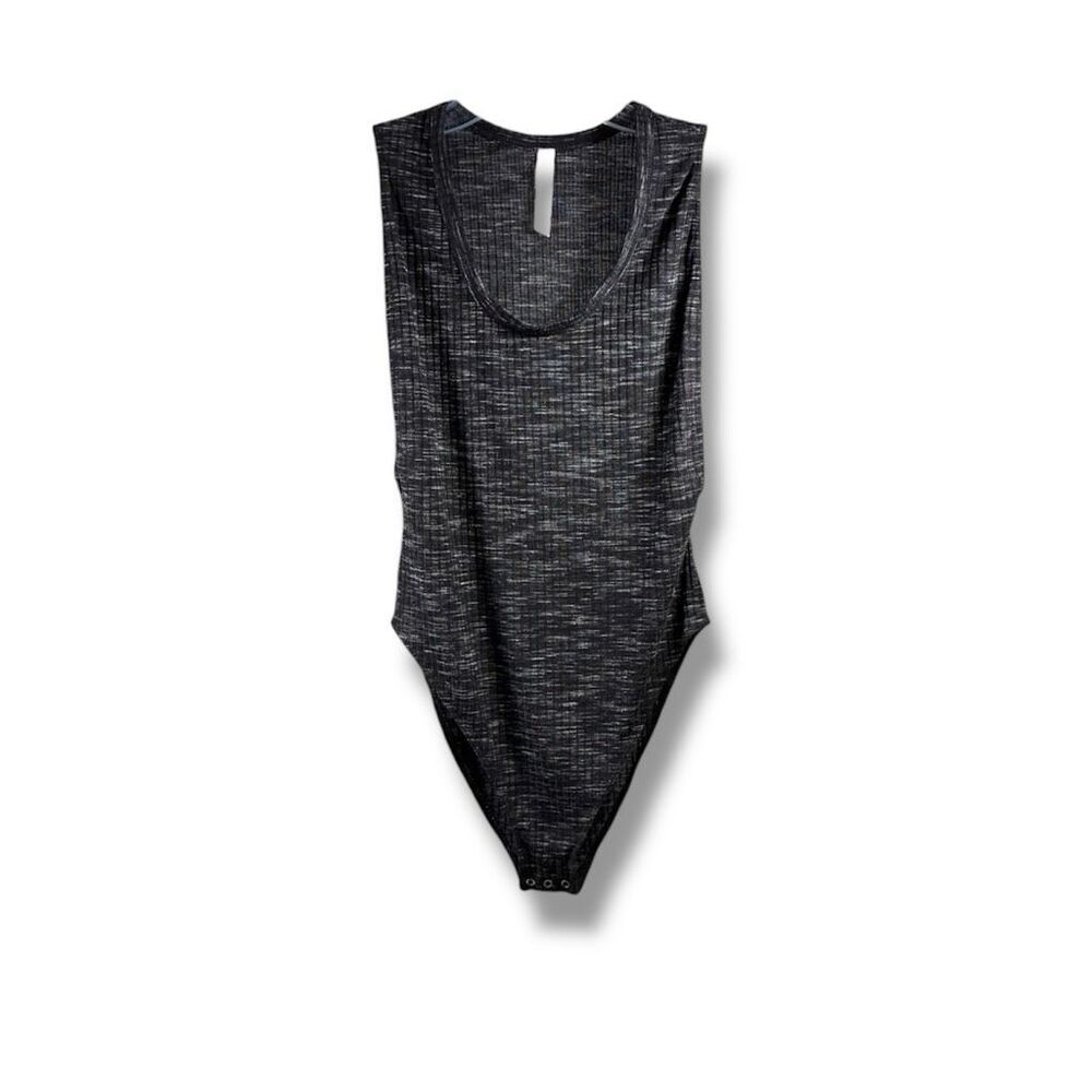 Intimately Free People Secret Sides Bodysuit in Heather Black Size XS